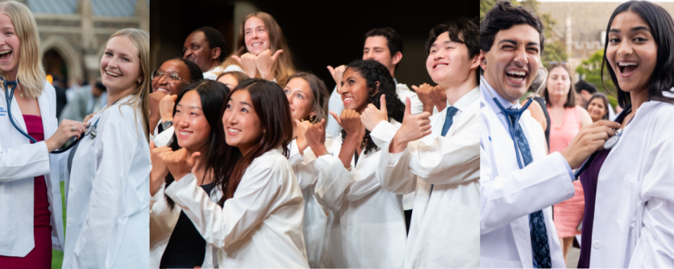 Students at White Coat Ceremony