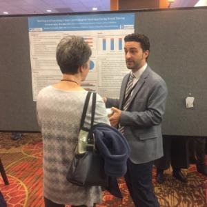 Nicholas Hudak, MSEd, MPA, PA-C Associate Professor Clinical Coordinator, presents a poster at the PAEA conference.