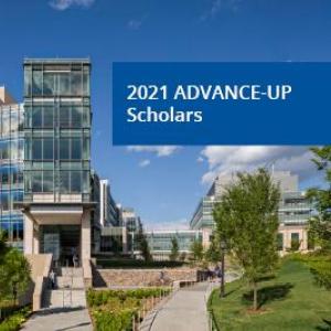Trent Semans Center with "2021 ADVANCE-UP Scholars" title