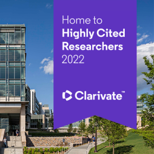 Home to Highly Cited Researchers 2022 Clarivate ribbon. 