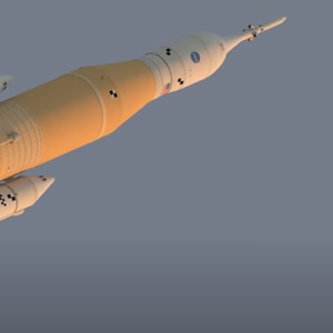 Artemis Rocket in the air