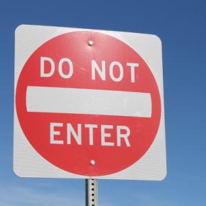 Do not enter sign
