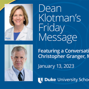Dean Klotman's Friday Message & Conversation with Christopher Granger 