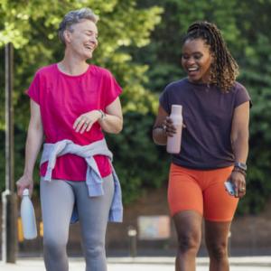two women walking for exercise