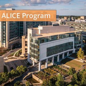 "2024 ALICE Program" banner on TSC building image