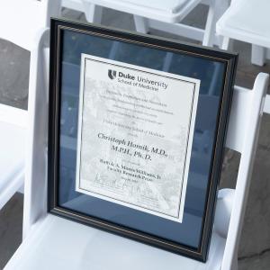 Faculty Award Certificate - framed
