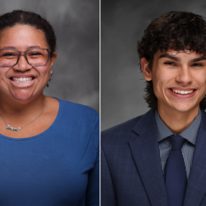 collage of braden and ahriyanna's headshots
