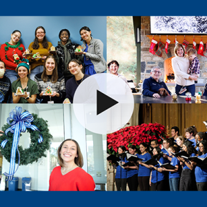Screenshot from the Dean's Holiday Video