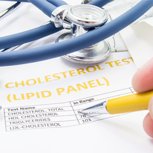 Cholesterol test paperwork.