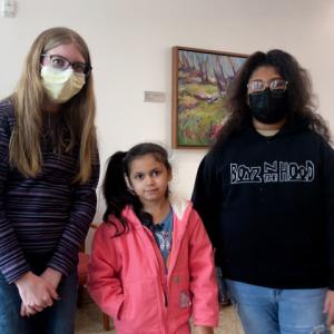Portrait of three girls saved with a breakthrough heart transplant performed for the first time at Duke. 