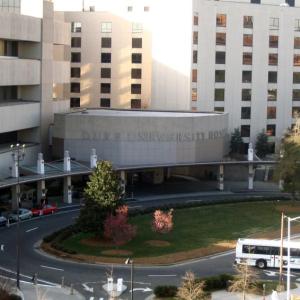 Photograph of the entrance to Duke University Hospital