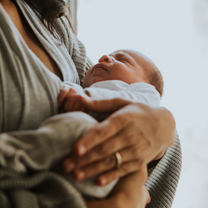 mother holding her baby